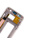 Marco medio compatible para Samsung Galaxy S7 en dorado, ideal para reparaciones en Guatemala.