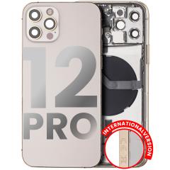 Compra una tapa trasera con pequeños componentes pre-instalados para iPhone 12 Pro en Guatemala en tiendas de mayorista de repuestos para celulares usados.