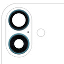 Encuentra en Guatemala un set de 2 piezas premium de lente de cámara trasera con soporte y bisel para iPhone 16 / 16 Plus en color teal.