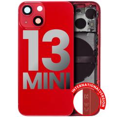 Encuentra tapa trasera pre-instalada para iPhone 13 Mini en Guatemala, mayorista de componentes utilizados, versión internacional y en color rojo.