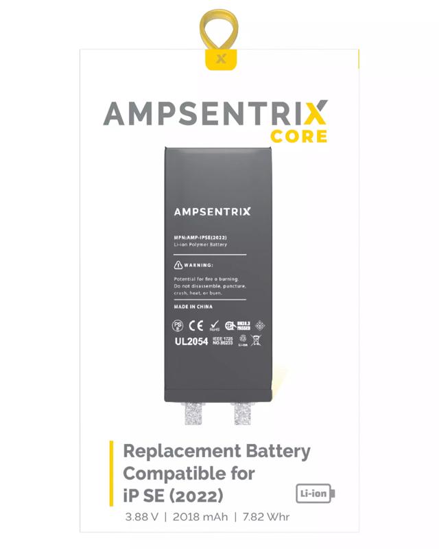 Bateria de reemplazo compatible para iPhone SE 2022 (Soldadura por puntos requerida) (Nucleo AmpSentrix)