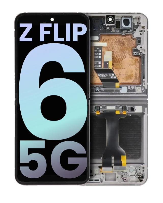 Reparación de ensamblaje interno OLED con marco para Samsung Galaxy Z Flip 6 5G en Guatemala.