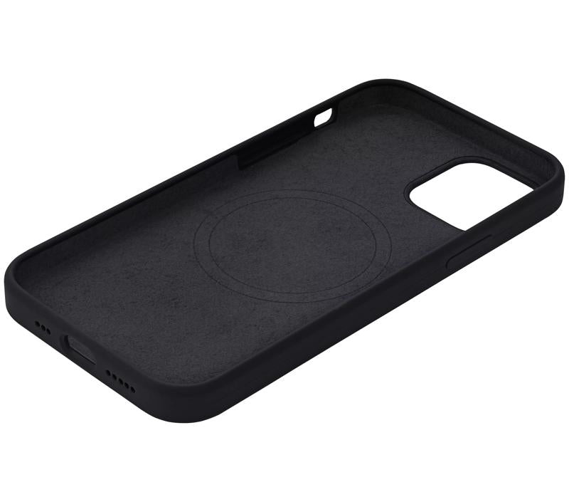 Encuentra en Guatemala el estuche Slim Trance Volta para iPhone 12 en color negro con tecnología MagSafe para una protección elegante de tu iPhone.