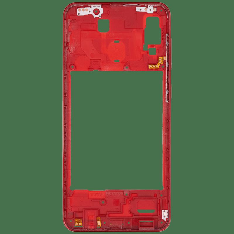 Compra la carcasa media compatible en color rojo para Samsung Galaxy A30 (A305 / 2019) en Guatemala, ideal para reparaciones y componentes Samsung al mayorista.