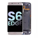 Reparación de pantalla OLED dorada con marco para Samsung Galaxy S6 Edge (CDMA: Verizon / Sprint) en Guatemala.