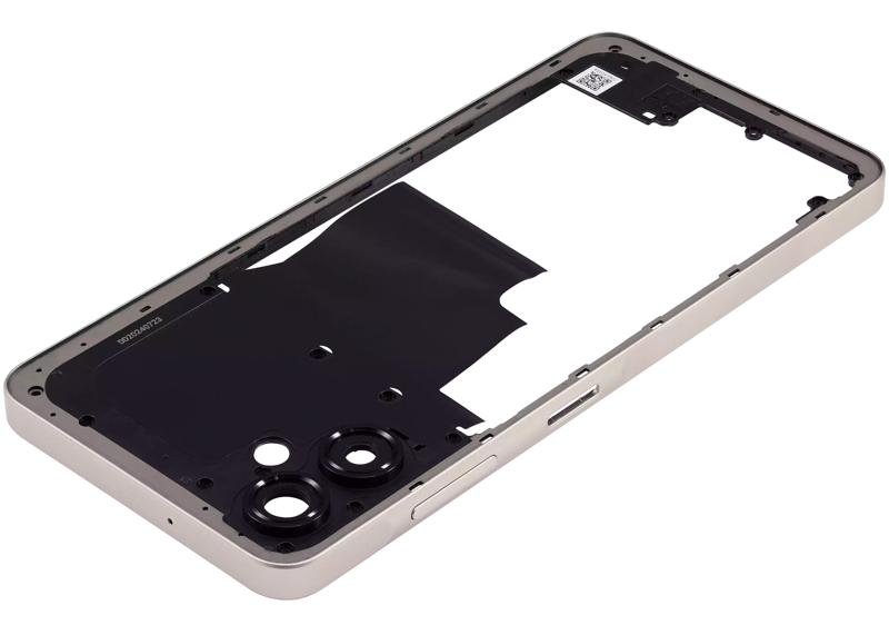 Marco medio compatible dorado para Samsung Galaxy A06 (A065 / 2024), ideal para reparaciones en Guatemala.