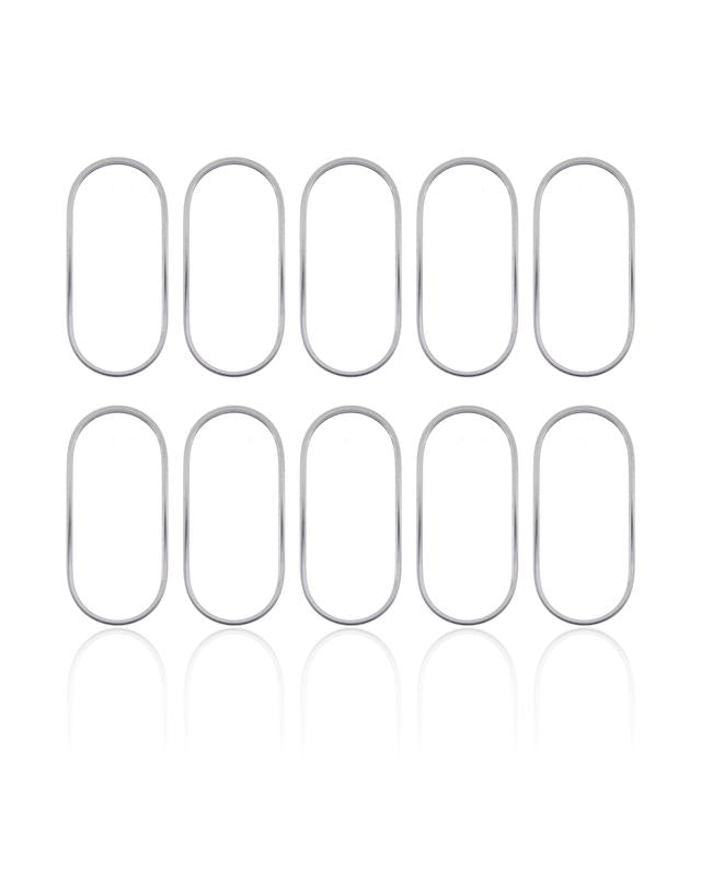 Aro del bisel de camara trasera para iPhone XS / XS Max (Plata) (Pack de 10)