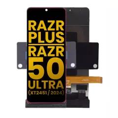 Pantalla OLED principal para Motorola Razr Plus / Razr 50 Ultra (XT2451 / 2024) (OEM genuino) (Rosa fuerte)