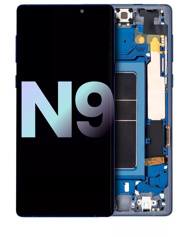 Pantalla OLED para Samsung Galaxy Note 9 con marco (Original) (Azul Oceano)