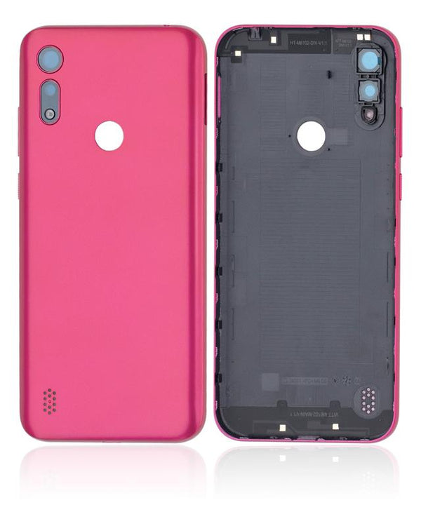 Encuentra la tapa trasera rosa compatible para tu Motorola Moto E6i (XT2053-5 / 2021) en Guatemala con instructivos de reparación y mayorista disponible.