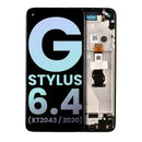 Pantalla LCD con marco para Motorola Moto G Stylus 6.4" (XT2043 / 2020) (OEM Original) (Azul índigo)