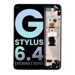 Pantalla LCD con marco para Motorola Moto G Stylus 6.4" (XT2043 / 2020) (OEM Original) (Azul índigo)