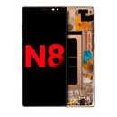 Pantalla OLED con marco para Samsung Galaxy Note 8 (Aftermarket Plus) (Oro Arce)