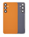 Tapa trasera de vidrio con lente de camara para Samsung Galaxy S23 FE 5G (Naranja)