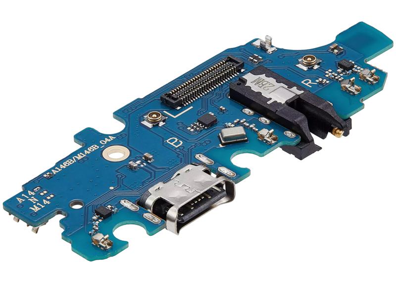 Reparación de puerto de carga con conector de audífonos para Samsung Galaxy A14 5G en Guatemala.