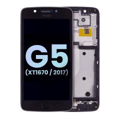 Reparación de pantalla LCD con marco original para Motorola Moto G5 en Guatemala.