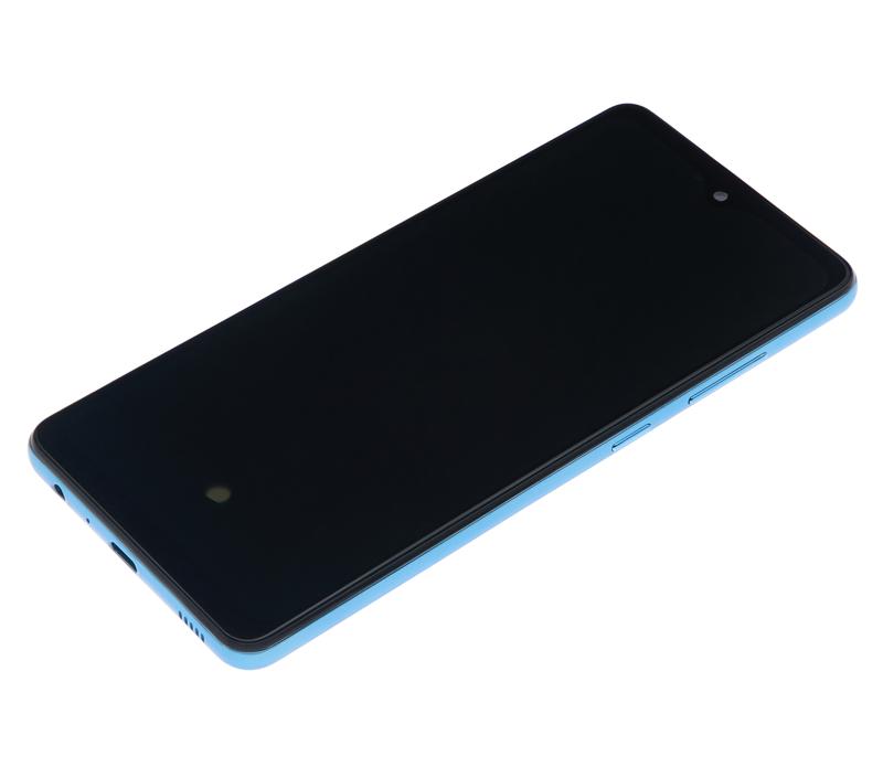 Pantalla OLED con marco para Samsung Galaxy A52 4G / A52 5G / A52S 5G (Azul espectacular)