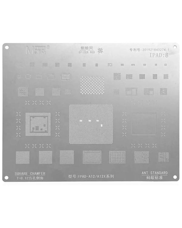 Reparación y reemplazo de plantilla de reballing BGA para iPad 8 en Guatemala.