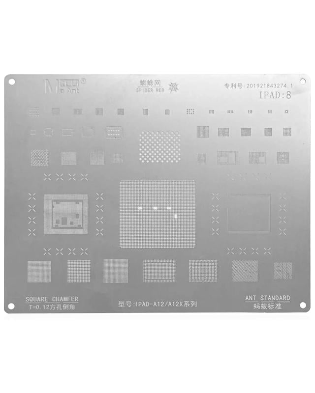 Reparación y reemplazo de plantilla de reballing BGA para iPad 8 en Guatemala.