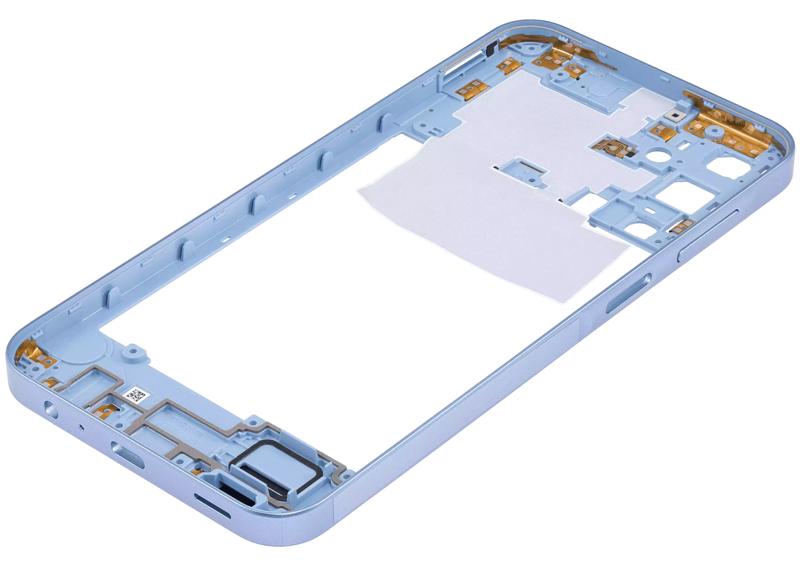 Compra la carcasa intermedia compatible para Samsung Galaxy A15 en Guatemala con garantía y en color azul optimista.