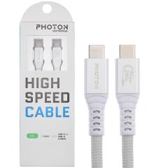 Compra al por mayor en Guatemala el Cable de Carga Photon Lorentz 3ft USB-C USB-C blanco, ideal para reparaciones en talleres de tecnología.