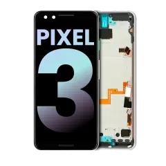 Pantalla OLED con marco para Google Pixel 3 (OEM original) (Blanco claro)