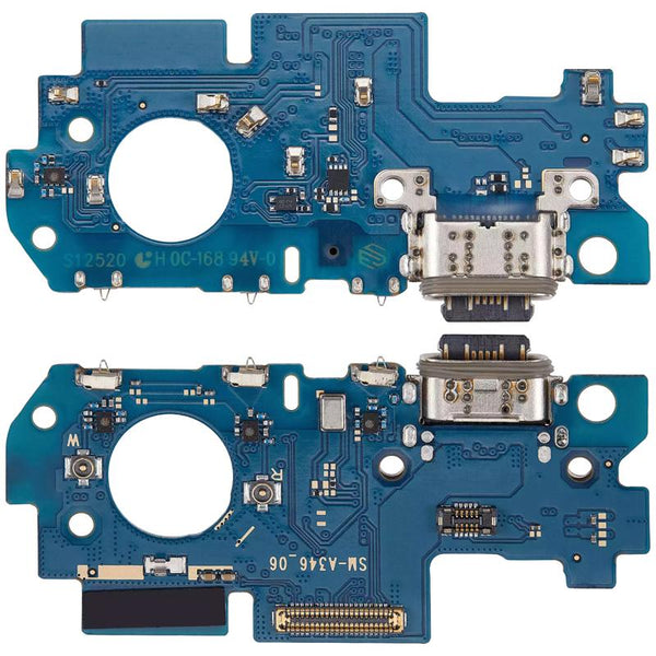 Reparación de puerto de carga con placa Samsung Galaxy A34 en Guatemala.