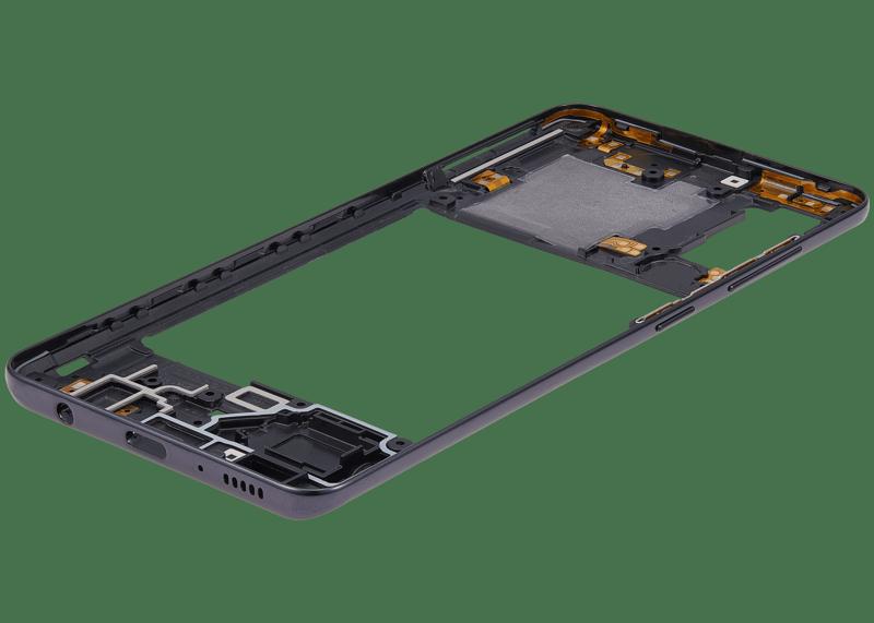 Reparación de Samsung Galaxy A41 en Guatemala: Marco medio compatible (Aftermarket Plus) en color Prism Crush Black.