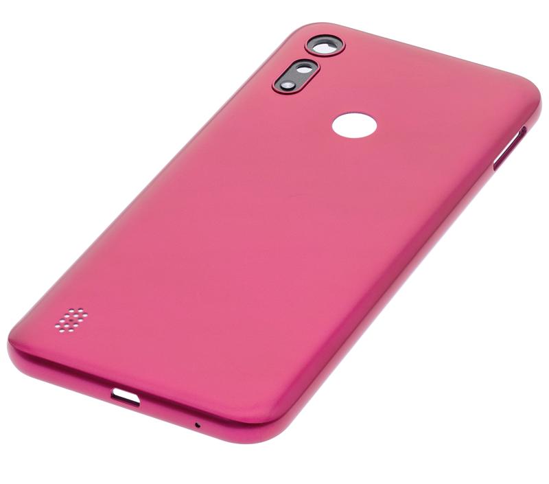 Encuentra la tapa trasera rosa compatible para tu Motorola Moto E6i (XT2053-5 / 2021) en Guatemala con instructivos de reparación y mayorista disponible.