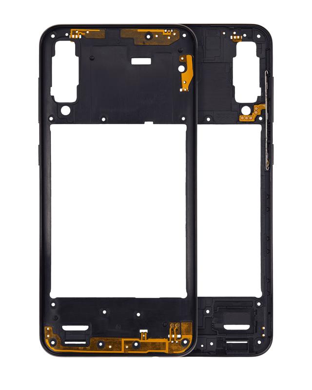 Reparación de carcasa de marco medio Samsung Galaxy A50s en Guatemala con garantía y en color negro.