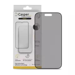 Protector de pantalla de cristal templado Casper Pro Edge para iPhone 16 Pro Max, ideal para preservar la privacidad de tu dispositivo en Guatemala.