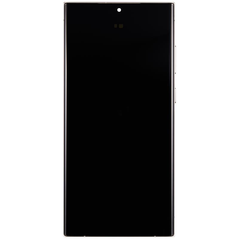 Pantalla OLED con marco para Samsung Galaxy S23 Ultra (US & Internacional) (Reacondicionado) (Crema)