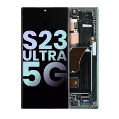 Pantalla OLED con marco para Samsung Galaxy S23 Ultra 5G (US & International) (Paquete de servicio) (Verde)