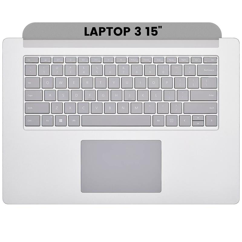 Carcasa superior con teclado para Microsoft Surface Laptop 3 15" (1872 / 1873) (Plata)