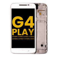 Reemplaza la pantalla LCD de tu Motorola Moto G4 Play en Guatemala con este producto refurbished en color blanco.