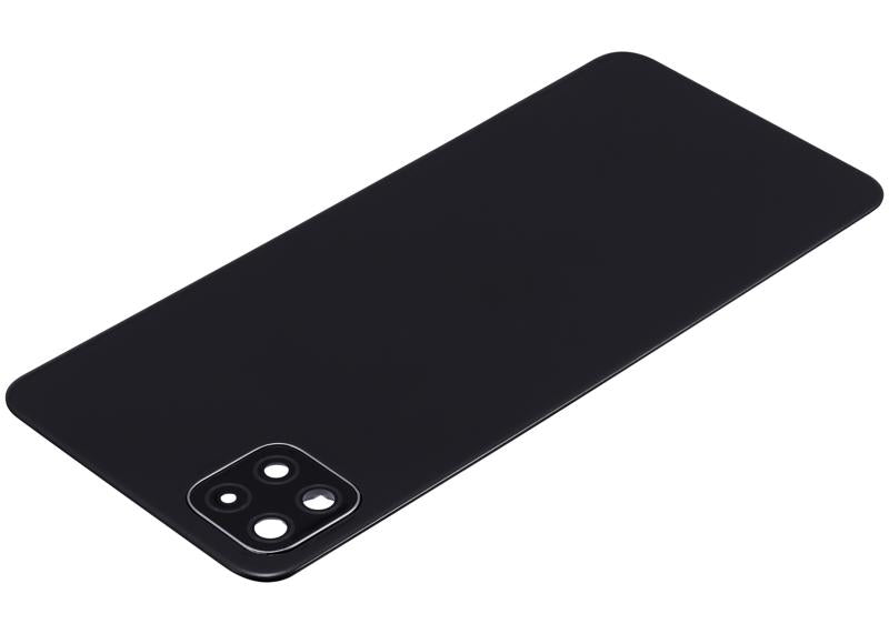 Tapa trasera con lente de camara para Samsung Galaxy A22 5G (Negro)