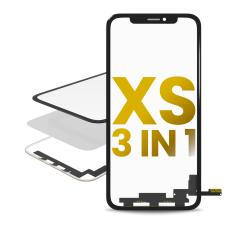 Reparación de iPhone XS con conjunto 3 en 1 disponible en Guatemala.