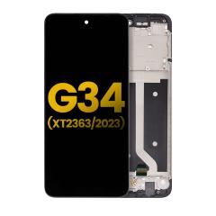 Pantalla LCD con marco reacondicionada para Motorola Moto G34 disponible para compra al mayor en Guatemala.