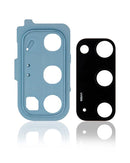 Lente de camara trasera con aro de bisel para Samsung Galaxy S20 / S20 5G (Azul Nube)