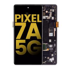 Pantalla OLED con marco (con escaner de huellas) para Google Pixel 7a 5G (Reacondicionado) (Carbón)