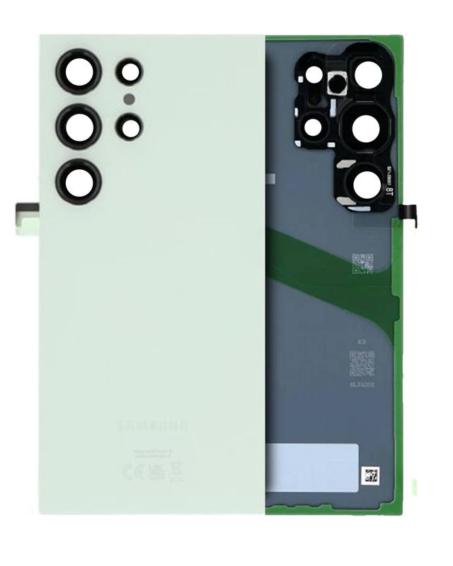 Encuentra la tapa trasera con lente de cámara Samsung Galaxy S24 Ultra en color Titanium Green en Guatemala para reparaciones de tu dispositivo.