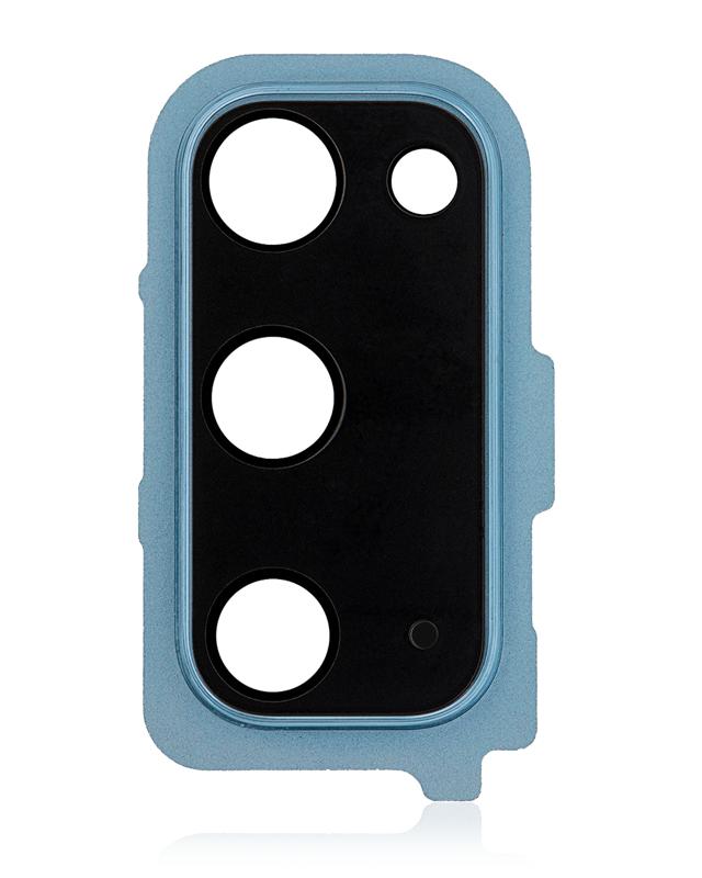 Lente de camara trasera con aro de bisel para Samsung Galaxy S20 / S20 5G (Azul Nube)