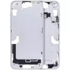 Compra el marco medio de carcasa con botones de encendido y volumen para iPhone 15 Plus en Guatemala, disponible en color azul y compatible con la versión estadounidense.