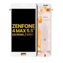 Reparación de pantalla LCD con marco para Asus ZenFone 4 Max Pro / ZenFone 4 Max Plus en Guatemala, refabricado en color blanco.