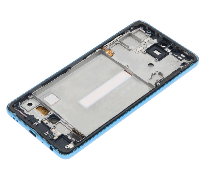 Pantalla OLED con marco para Samsung Galaxy A52 4G / A52 5G / A52S 5G (Azul espectacular)