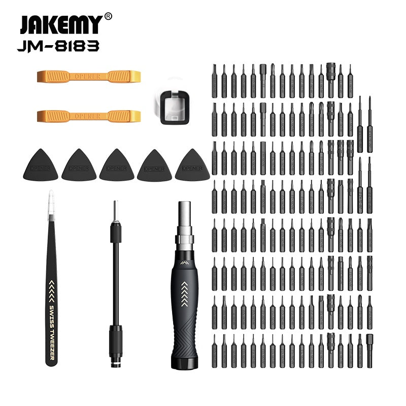 JAKEMY JM-8183 Juego de Destornilladores de Precision 145 en 1 con Accesorios