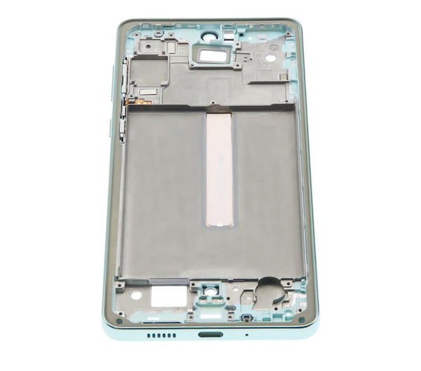 Reemplazo de marco medio compatible para Samsung Galaxy A73 / A73 5G en Guatemala, disponible en color Mint.