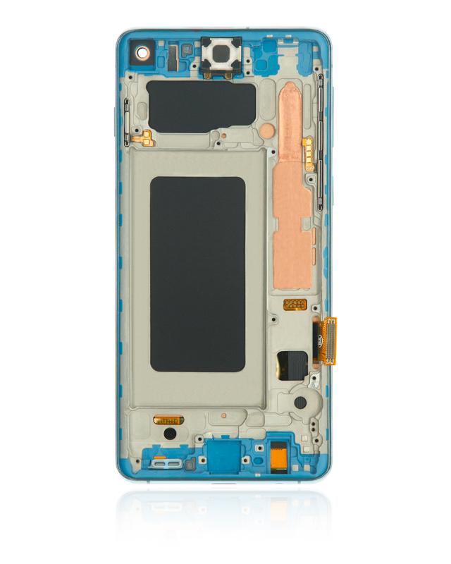 Pantalla LCD con marco para Samsung Galaxy S10 (Sin sensor de huella dactilar) (Azul Prisma)