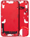 Carcasa intermedia con botones de encendido y volumen para iPhone 14 (Version US) (Rojo)