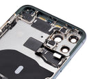 Tapa trasera con componentes pequenos pre-instalados para iPhone 11 Pro Max (Sin logo) (Verde medianoche)